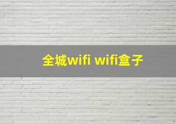 全城wifi wifi盒子